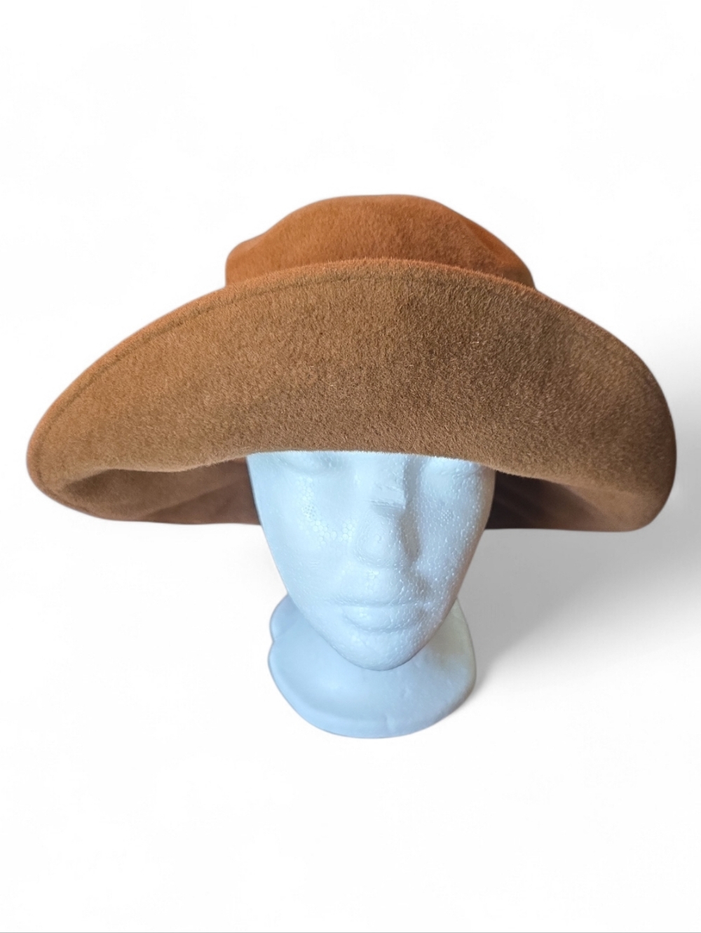 Vintage Annabel Ingall Brown Felt Fedora Hat - Picture 4 of 7